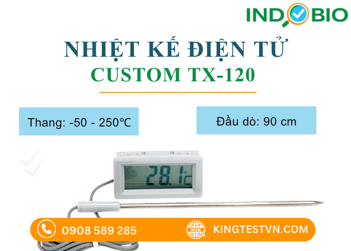 Tổng quan nhiệt kế điện tử Custom TX-120